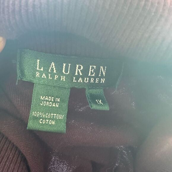 LAUREN Ralph Lauren Burgundy Pullover Shawl Neck Ribbed Knit Sweater 1X - Picture 5 of 7